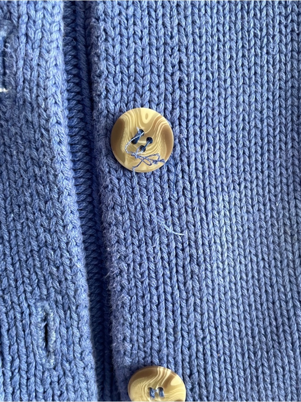 Vintage Blue Button-Front Knit Jacket - Picture 5 of 8